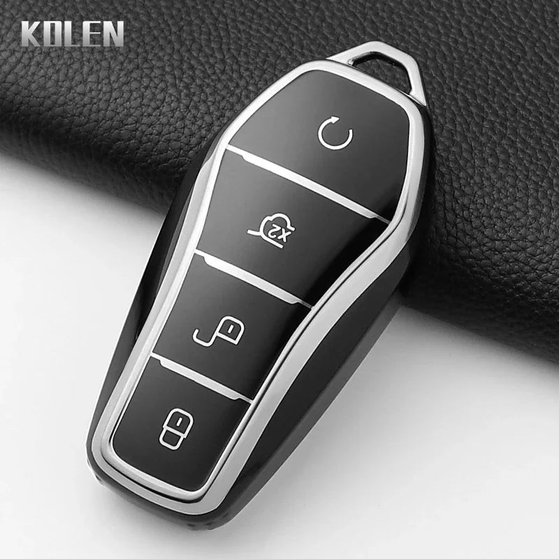 Pour BYD Song Plus Atto 3 Han EV Tang DM Qin joint dauphin mode TPU voiture clé housse protégée porte-clés Fob accessoires