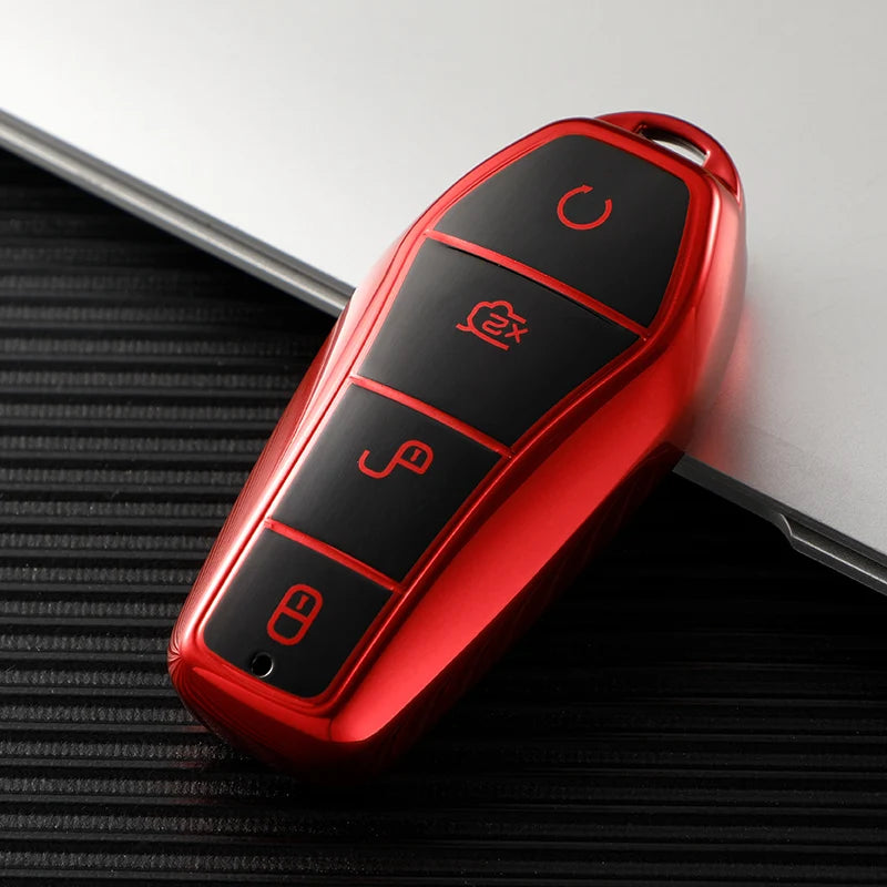 Étui de protection pour clé de voiture TPU pour BYD Atto 3 EV Plus Qin Plus DM-i Han EV Dolphin Télécommande de clé de voiture Accessoires de protection