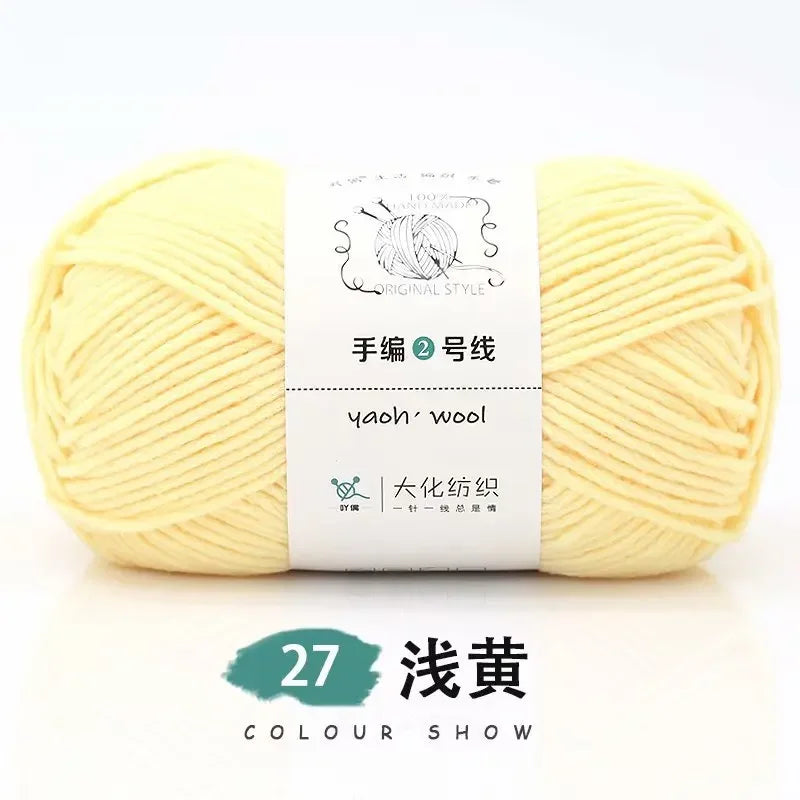 Fil de Coton Crocheté à la Main, 100g, Bricolage, Laine pour Bébé, Écharpe, Veste, Pull
