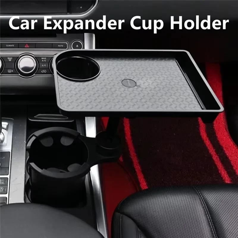 Plateau porte-gobelet universel pour voiture de haute qualité - 360 °     Organisateur rotatif réglable à double tasse
