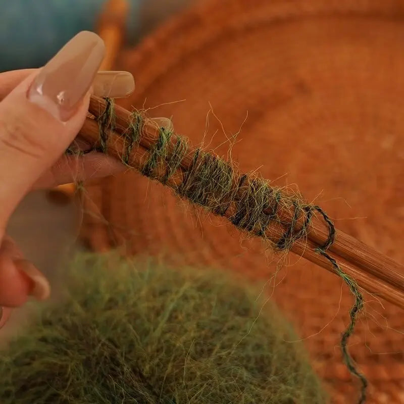 Fil de Mohair d'alpaga coloré à cheveux longs de 300 g, matériel de bricolage fait à la main, aiguilles à tricoter, pull pour femme, manteau, boule de fil de châle, 1 pièce = 6 pièces = 300 grammes