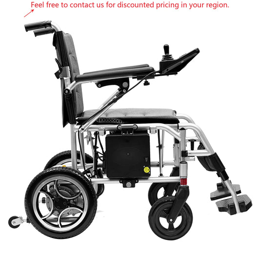 Fauteuil roulant électrique portable pour personnes handicapées, pliable, en aluminium, pour les voyages longue distance, soins à domicile, à vendre