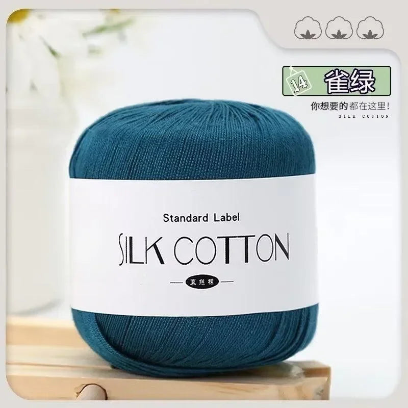 Fil à tricoter chaud et doux pour bébé, 50 g/pièce, dentelle de soie, coton, lait, Crochet, tricoté à la main, fournitures pour tricot à la main, point de croix