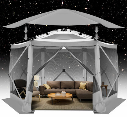 Maison d'écran de tente de belvédère escamotable pour le camping, pièce d'écran de 12x12 avec le toit parfait, belvédère d'écran extérieur avec le filet