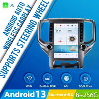 Écran de Navigation GPS Android 13 pour Dodge Ram 2018 – 2020, autoradio Carplay, lecteur multimédia stéréo, unité principale 13.6 pouces DSP