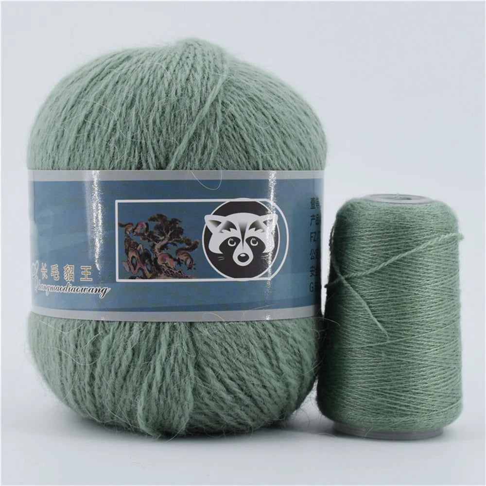 Fil de fourrure de vison pour fils pour tricoter et Crochet, fil de t-shirt en dentelle à 2 plis pour tricoter à la main, couture, 1 écheveau 340 M 50 + 20g