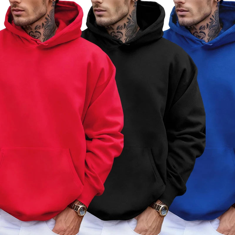 Sweat-shirt à capuche pour homme, doux et solide, confortable, avec poches en polaire, basique, chaud, Streetwear, décontracté, ample, unisexe, automne