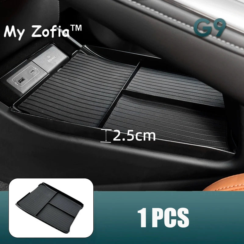 Boîte de rangement d'accoudoir de voiture pour Xpeng XiaoPeng G9, console centrale, évalué, conteneur, ABS, accessoires de coussin, 2023, 2024, 2025