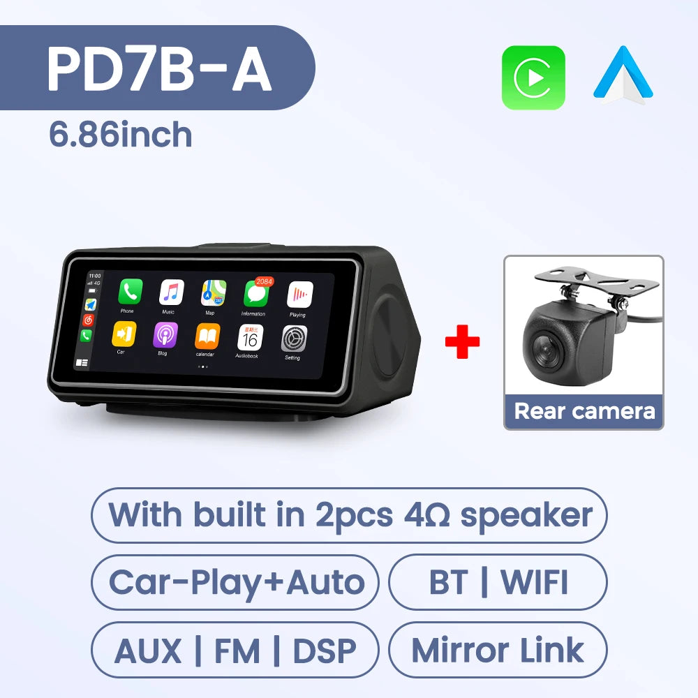 6.86 "/10.26'' contrôle Central universel écran tactile intelligent Support sans fil Carplay Android Auto BT WIFI SD AUX caméra de recul