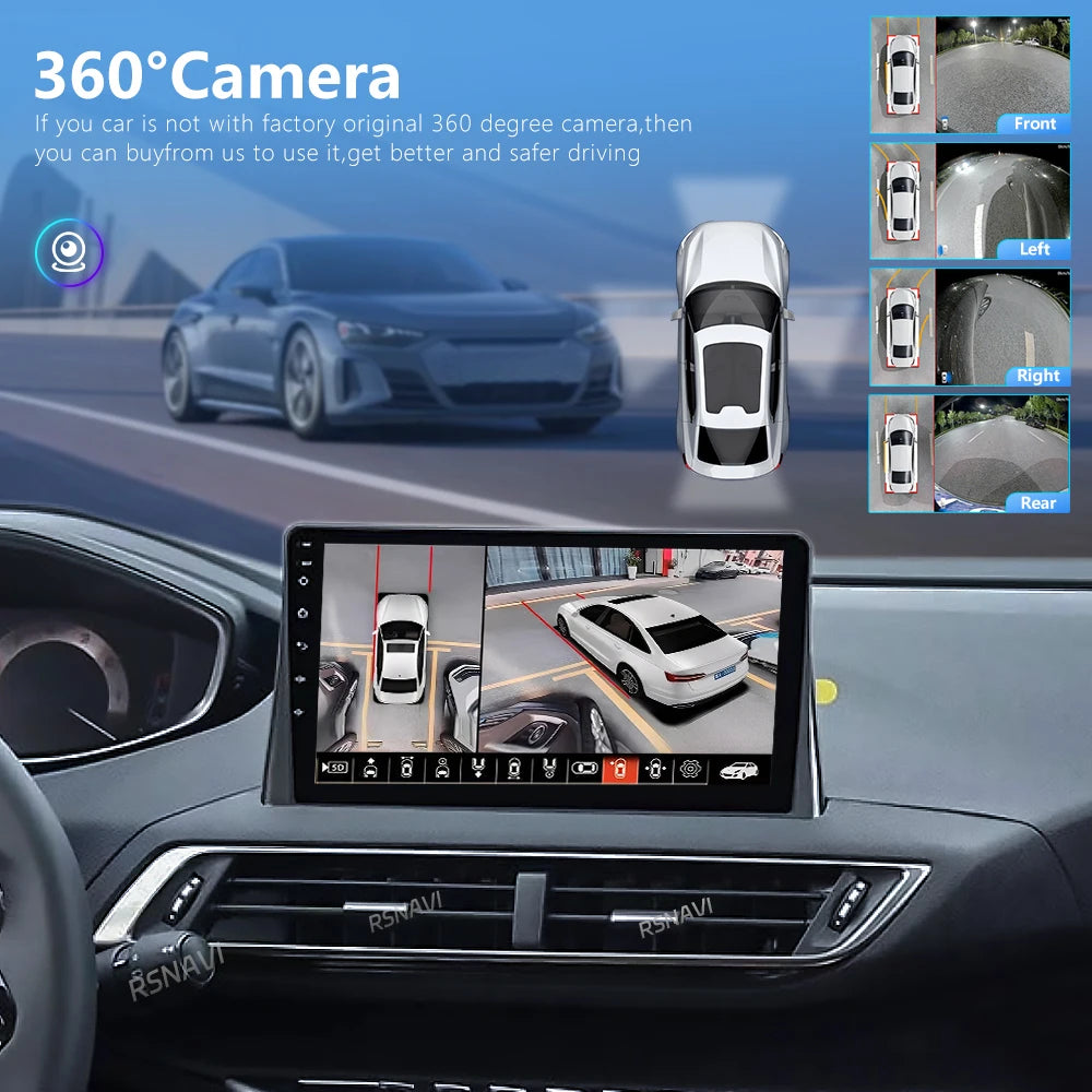 Android 15 Carplay Auto 2K écran autoradio multimédia lecteur vidéo pour Peugeot 5008 4008 3008 2017 - 2020 2din Autoradio stéréo