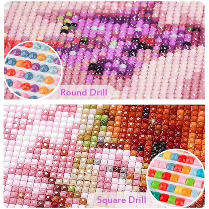 Peinture diamant sans cadre, motif floral, mosaïque complète, art en strass, images DIY, cadeau fait main, décoration intérieure