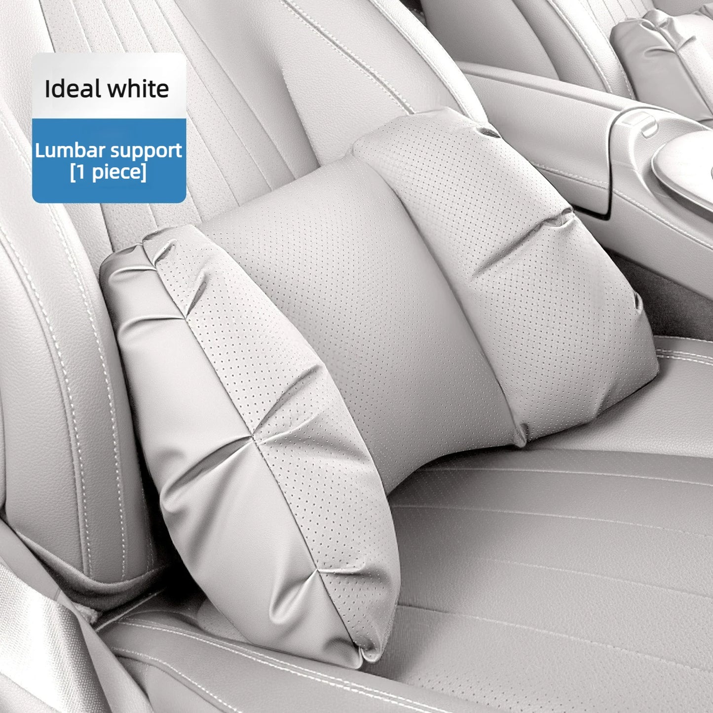 Coussin de tête de siège auto universel de haute qualité, oreiller de nuque en cuir perforé respirant, support lombaire pour voiture