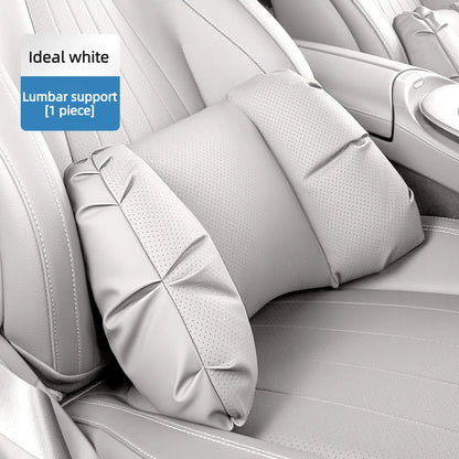 Coussin de tête de siège auto universel de haute qualité, oreiller de nuque en cuir perforé respirant, support lombaire pour voiture