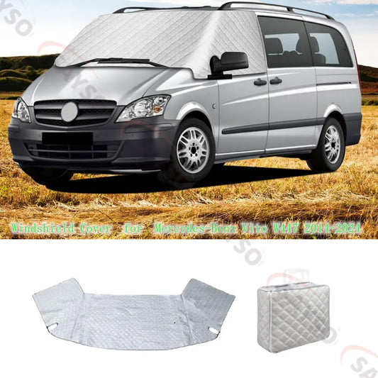 Couverture de pare-brise RV pour Mercedes-Benz Vito W447 2014-2024, couverture de pare-brise pour glace et neige RV, pare-soleil de fenêtre avant, bloc UV 5