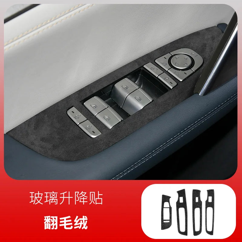 Film de protection pour BYD Tang Dmi EV 2021 – 2023, tampon Anti-coup de pied pour porte en daim, décoration du tableau de bord de commande centrale, anti-rayures