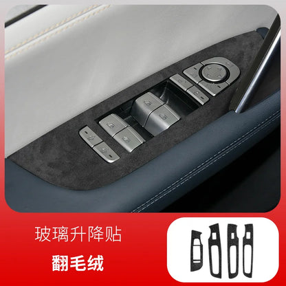Film de protection pour BYD Tang Dmi EV 2021 – 2023, tampon Anti-coup de pied pour porte en daim, décoration du tableau de bord de commande centrale, anti-rayures