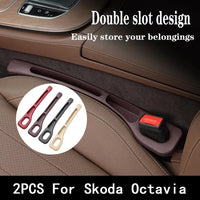 2 pièces pour Skoda Octavia 2 3 MK2 MK3 A4 A5 A7 VRS remplissage d'espace de siège de voiture entre les crevases de siège accessoires de décoration intérieure