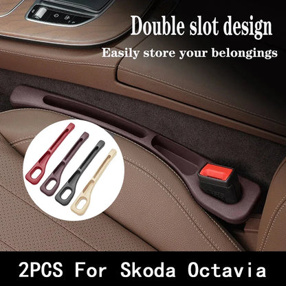 2 pièces pour Skoda Octavia 2 3 MK2 MK3 A4 A5 A7 VRS remplissage d'espace de siège de voiture entre les crevases de siège accessoires de décoration intérieure