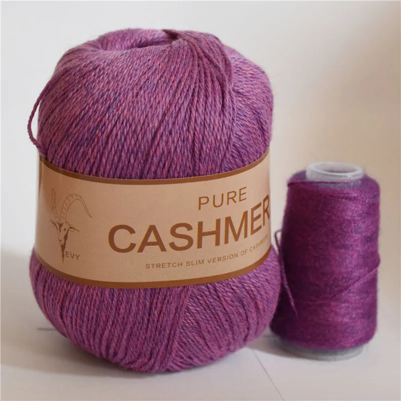 Fil de cachemire pour un crochet 3 plis peigné pur mongol chaud doux tissage flou tricot fil à main en cachemire 5 pièces