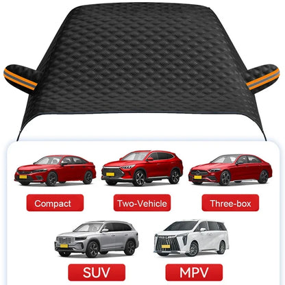 Couverture de neige de fenêtre de voiture d'hiver couverture de neige de pare-brise de voiture magnétique de grande taille couverture de pare-brise de neige antigel couvre pare-soleil en verre