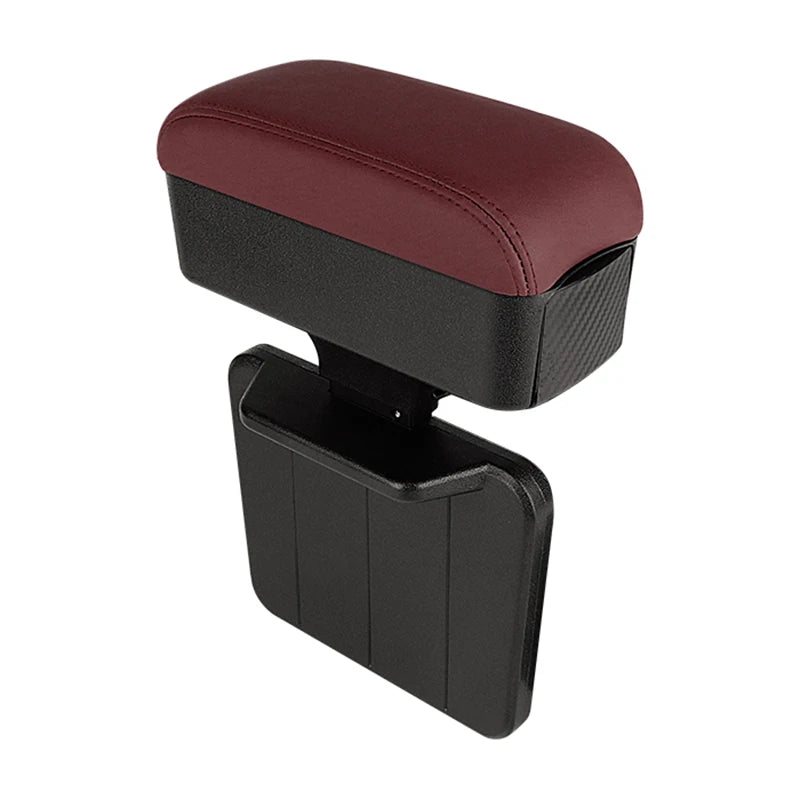 Boîte d'accoudoir de voiture avec porte-gobelet caché, organisateur de Console centrale de voiture multifonctionnel pour la plupart des modèles de voiture, sans perçage