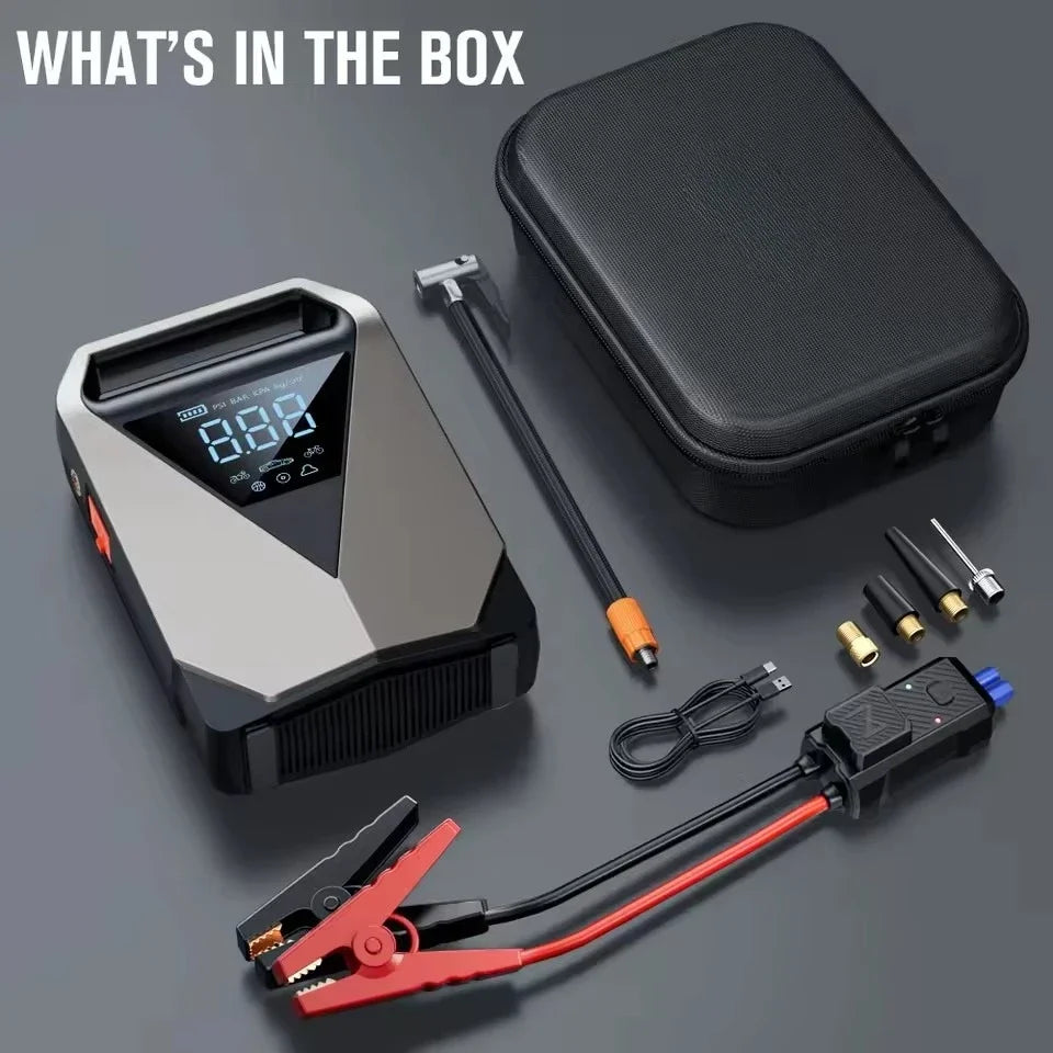 Démarreur de saut de voiture Portable, pompe à Air 150psi, compresseur d'air, pompe à pneus 2500A, Booster de batterie de voiture, dispositif de démarrage automatique, paquet de saut 12V