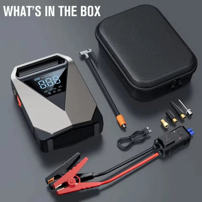 Démarreur de saut de voiture Portable, pompe à Air 150psi, compresseur d'air, pompe à pneus 2500A, Booster de batterie de voiture, dispositif de démarrage automatique, paquet de saut 12V