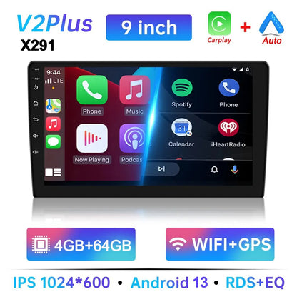 7/9/10 pouces universel Android 13 Autoradio 64G Autoradio android 2 Din autoradio GPS BT Central multimédia systèmes de voiture intelligente