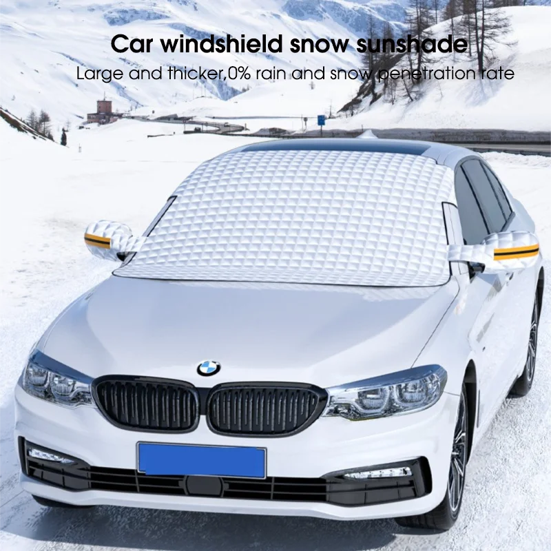 RazorRide – couverture de protection contre la neige pour voiture, pare-soleil magnétique pour bloc de pare-brise avant, couverture extérieure d'hiver pour Automobiles