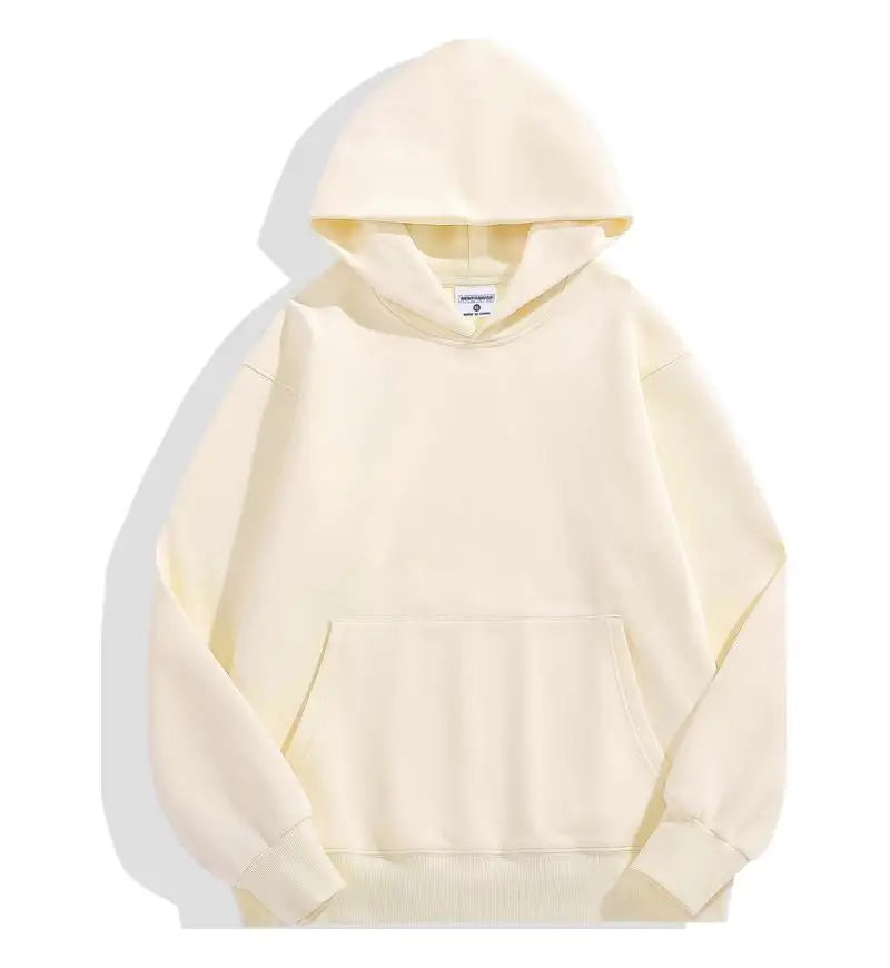 500GSM poids lourd mode hommes sweats à capuche nouveau automne hiver décontracté épais coton hommes haut couleur unie sweat à capuche mâle