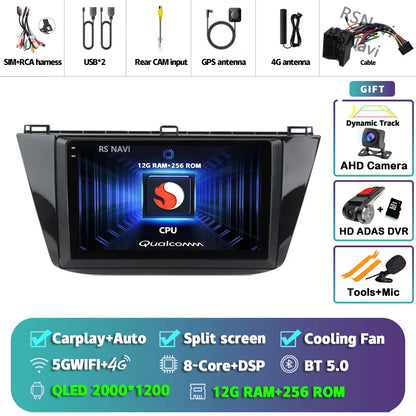 Android 15 Carplay Auto 2K écran autoradio lecteur multimédia pour Volkswagen Tiguan 2 Mk 2016 2017-2019 2 din Autoradio stéréo