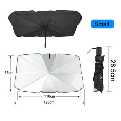 Pare-soleil de voiture, pare-brise avant, colle argentée, résistant aux Uv, pliable, accessoires de protection solaire pour voiture