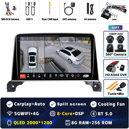 Autoradio Android 15 Carplay pour Peugeot 5008 4008 3008 2017 2018 2019 2020 lecteur vidéo multimédia Navigation GPS stéréo DVD BT