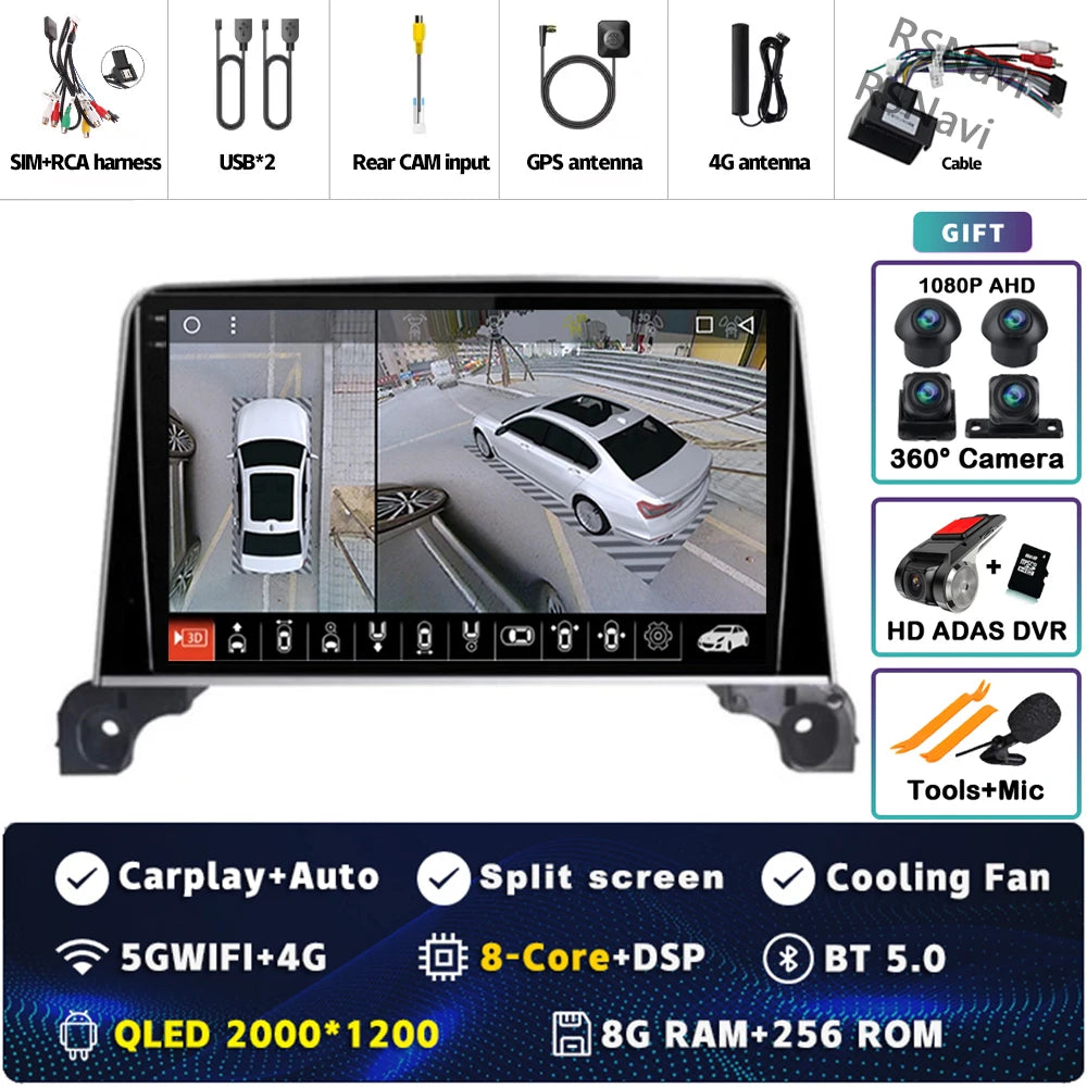 Autoradio Android 15 Carplay pour Peugeot 5008 4008 3008 2017 2018 2019 2020 lecteur vidéo multimédia Navigation GPS stéréo DVD BT