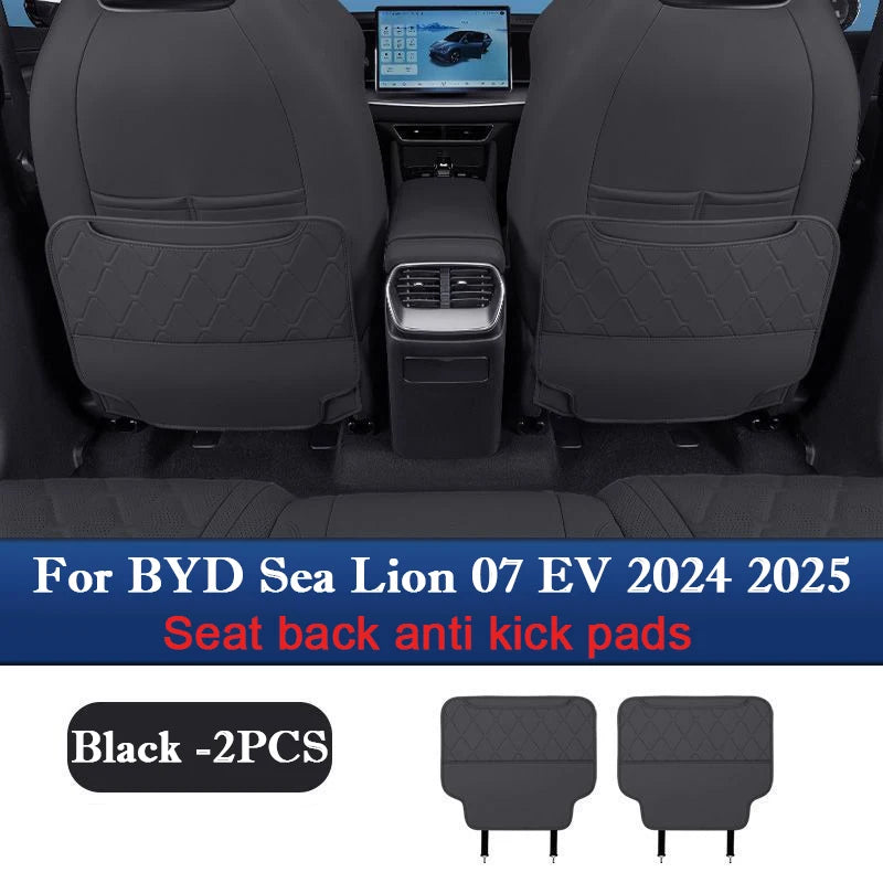 Tapis de protection en cuir Anti-salissure pour dossier de siège de voiture BYD Sea Lion 07 EV 2024 2025, accessoires d'intérieur