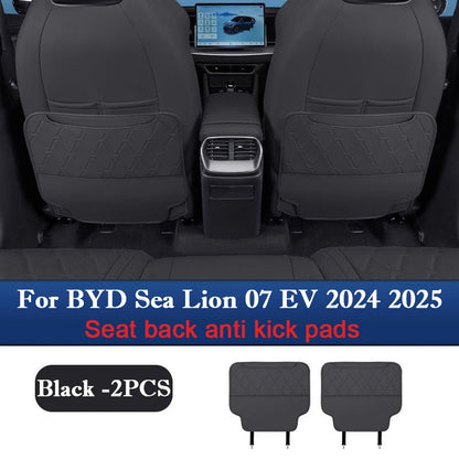 Tapis de protection en cuir Anti-salissure pour dossier de siège de voiture BYD Sea Lion 07 EV 2024 2025, accessoires d'intérieur