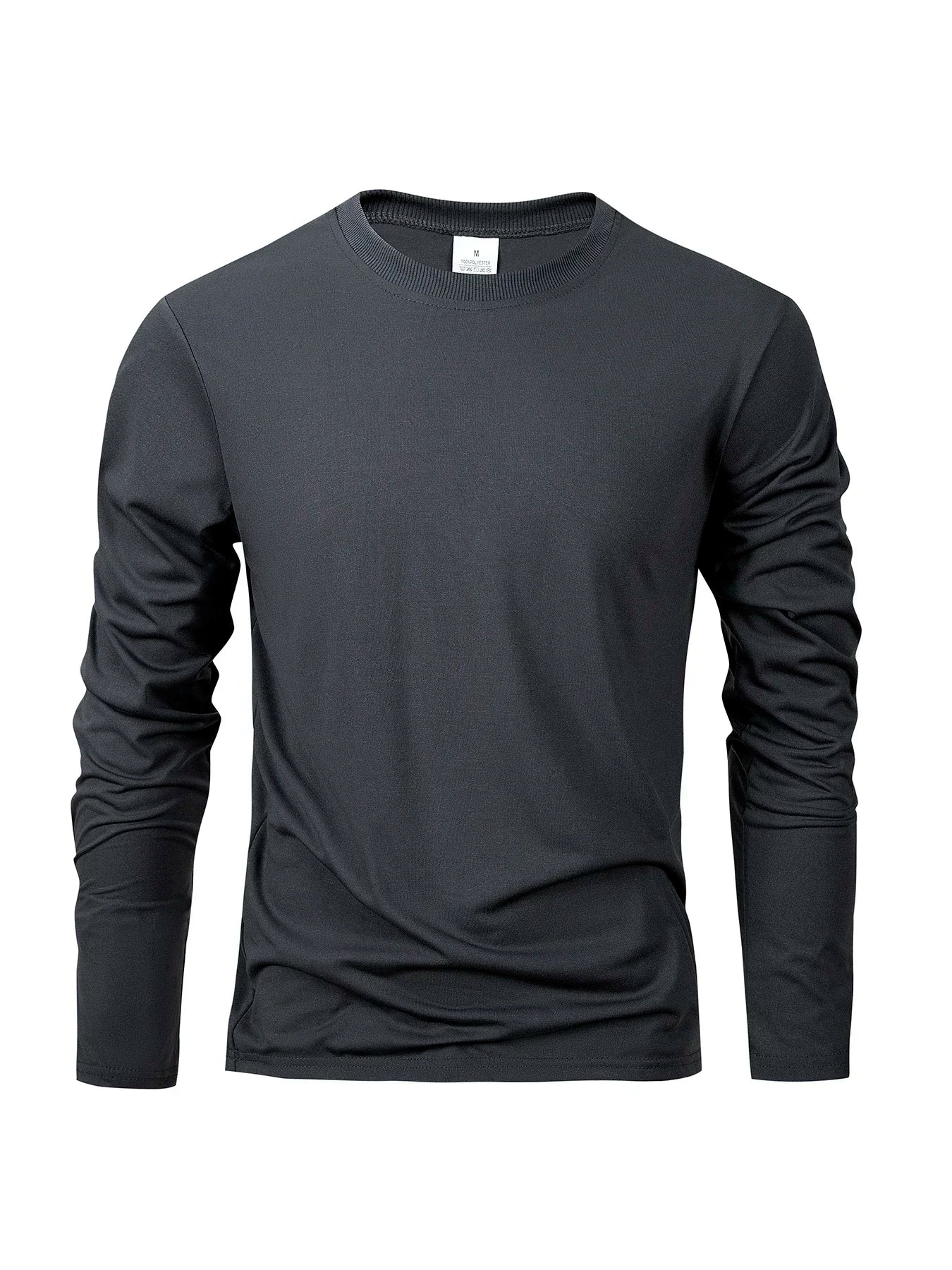 T-shirts à manches longues pour hommes, décontractés, col rond, évacuant l'humidité, hauts de sport pour hommes, confortables et polyvalents