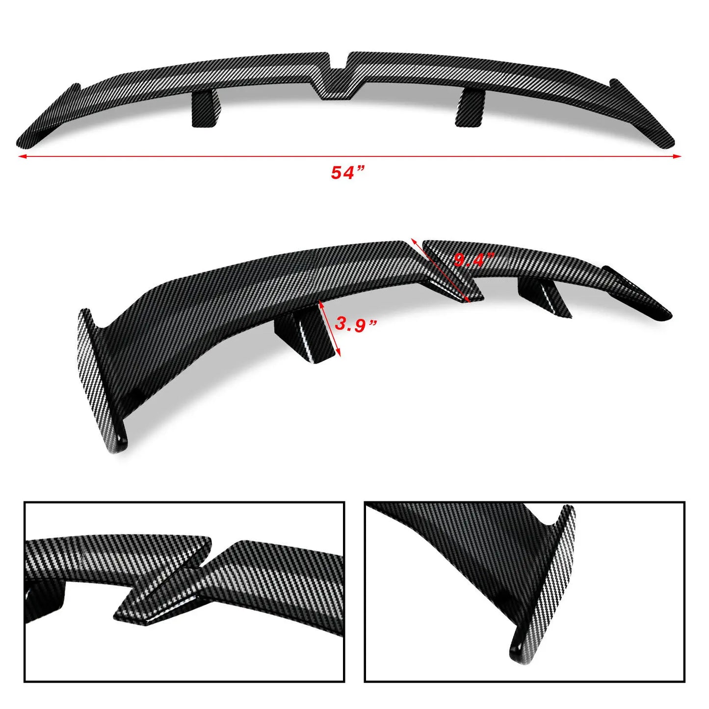 Kit de carrosserie d'aile de coffre arrière universel, adapté à la BMW E90 F10 F30 Audi GT Style berlines, accessoires d'installation sans poinçon