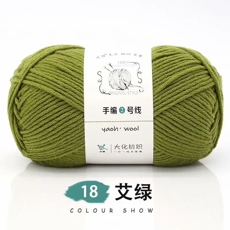 Fil de Coton Crocheté à la Main, 100g, Bricolage, Laine pour Bébé, Écharpe, Veste, Pull