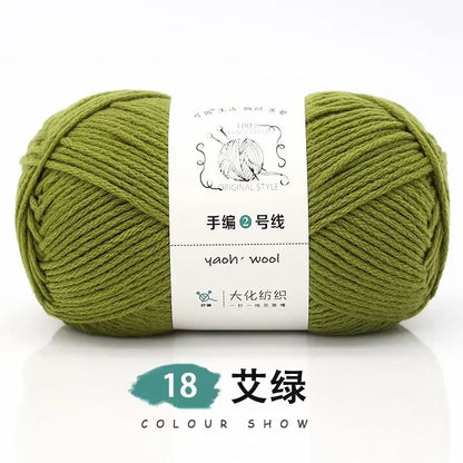 Fil de Coton Crocheté à la Main, 100g, Bricolage, Laine pour Bébé, Écharpe, Veste, Pull