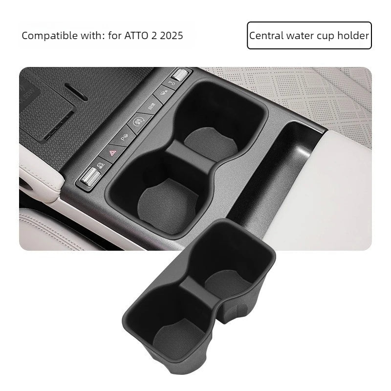 Accoudoir de Console centrale pour BYD ATTO 2 2025 2026, boîte de rangement sous Console, plateau organisateur, support de verre, couvercle, accessoires de voiture