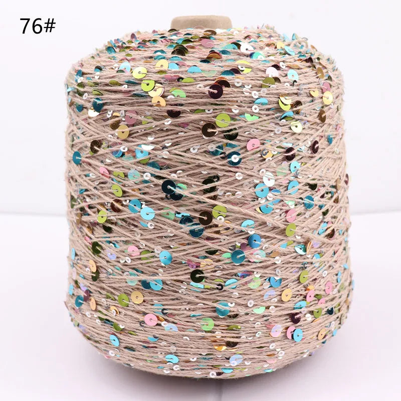 Fil à paillettes spécial 300, 900M, 100% coton, 6mm + 3mm, accessoires pour vêtements, bricolage, poupée de chiffon, fil à tricoter