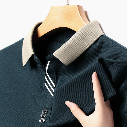 Polo à manches courtes pour hommes, couleur unie, décontracté, mode, haut d'été confortable pour les affaires et les loisirs