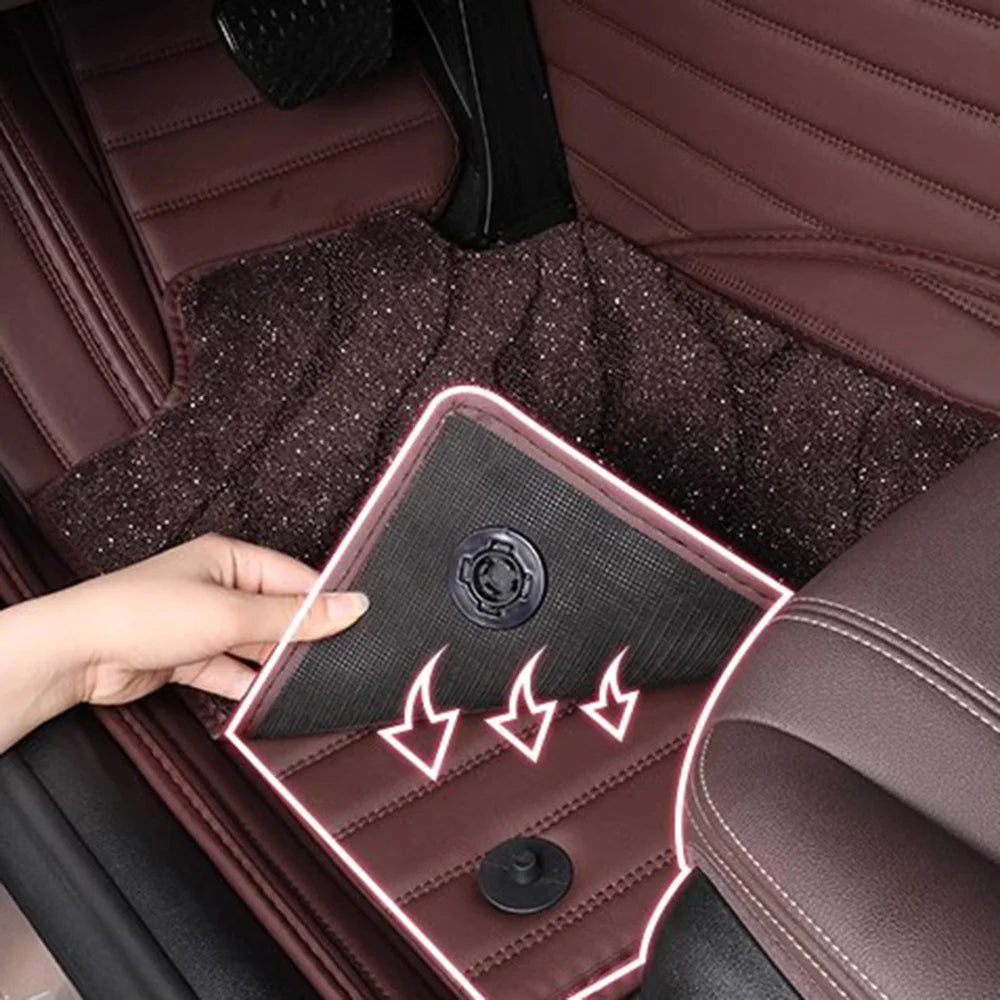 Tapis de sol de voiture personnalisés 5D, pour Nissan Murano, Double couche, doublures de sol, couverture