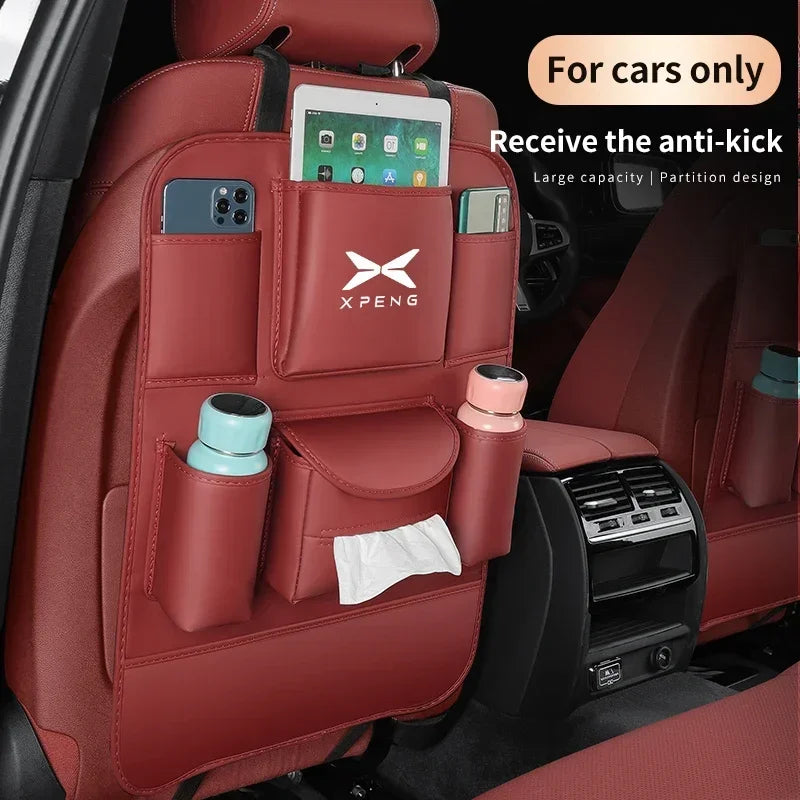 Sac de rangement arrière en cuir pour siège de voiture, anti-usure, coussin anti-rika, accessoires pour XPENG P5 P7 G3 G9 N5 F30 H93 BETA