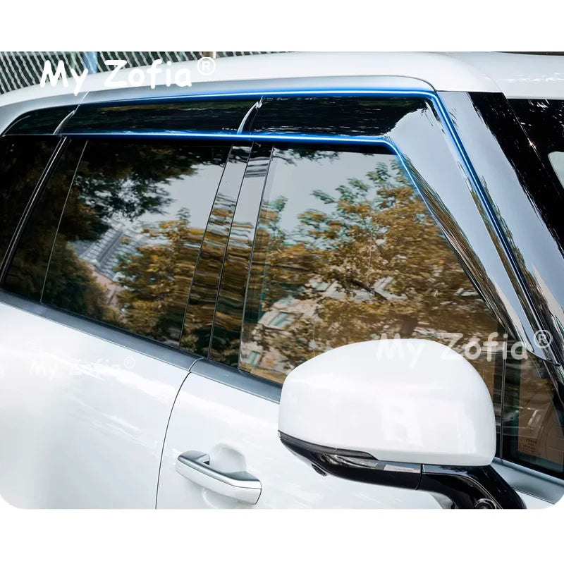 Déflecteurs de vent pour fenêtre latérale de voiture Zeekr 9X 2025 2026, visières de ventilation, pare-soleil, pare-pluie, accessoires de protection des sourcils