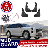 Pour Zeekr 9X accessoires EX1H 2025 2026 2027 4 pièces couvercle de garde-boue de voiture garde-boue roues Protection anti-rayures pneu arrière boue