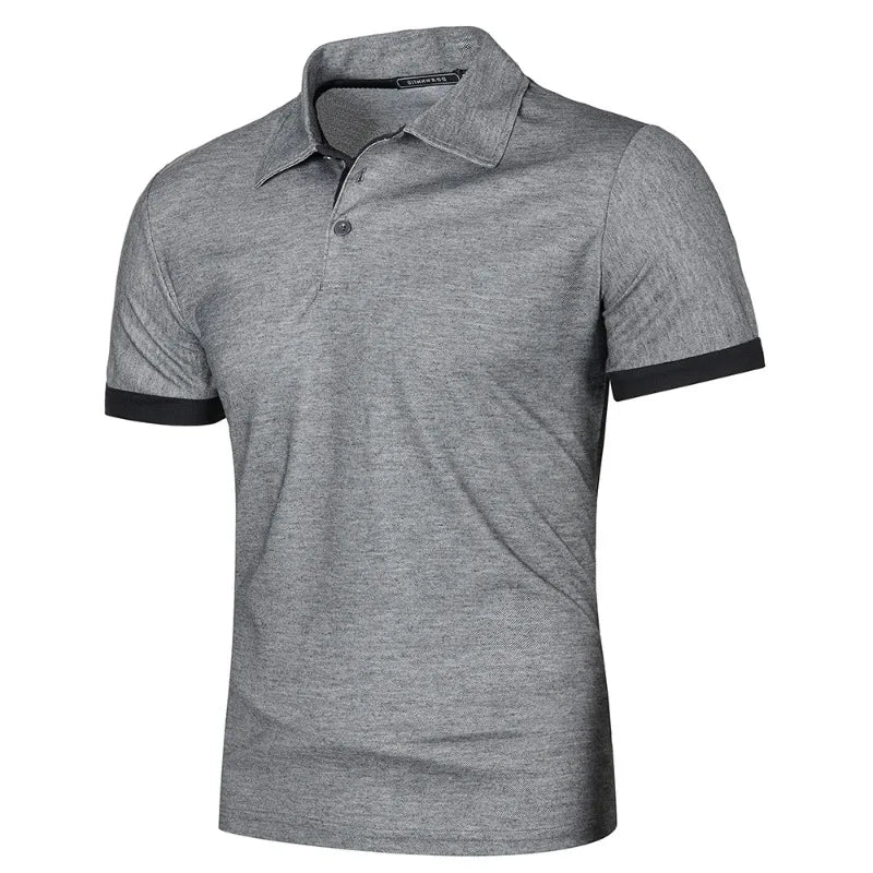 Polo à manches courtes pour hommes, couleur unie, Streetwear, t-shirts légers à revers pour hommes, hauts de Sport de Jogging d'été, nouvelle collection