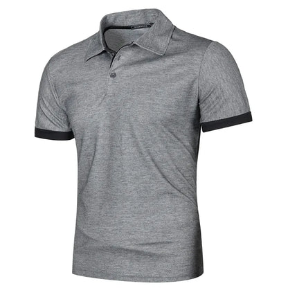 Polo à manches courtes pour hommes, couleur unie, Streetwear, t-shirts légers à revers pour hommes, hauts de Sport de Jogging d'été, nouvelle collection