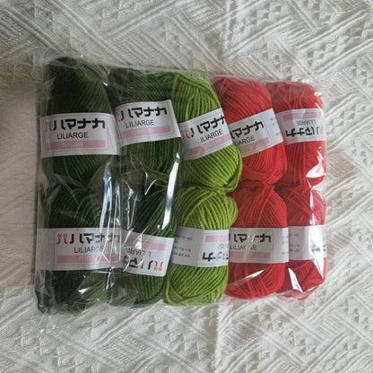 خيوط قطن ممزوجة باللبن، 250 جم، 10 قطع/العبوة، خيوط حياكة، ديكور منزلي، كروشيه، عبوة مجمعة